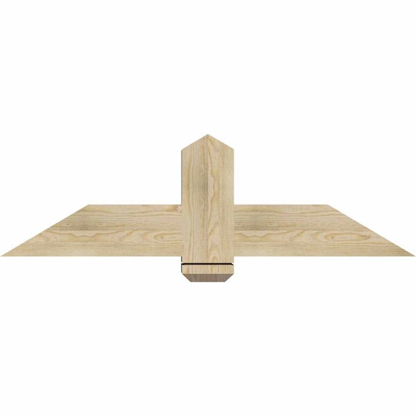 Ekena Millwork Eugene Rough Sawn Timber Gable Bracket, Douglas Fir, 48"W x 14"H x 6"D x 6"F, 7/12 Pitch GBW048X14X0606EUG00RDF - main